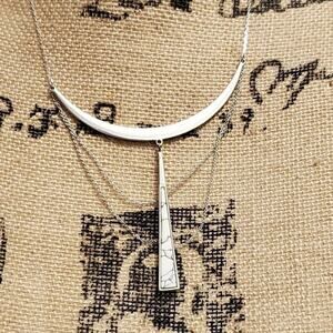 STELLA & Dot 3‎ strand pendant tiered necklace